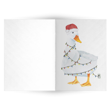 Load image into Gallery viewer, Christmas Lights Duck Notecards