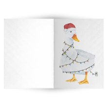 Load image into Gallery viewer, Christmas Lights Duck Notecards
