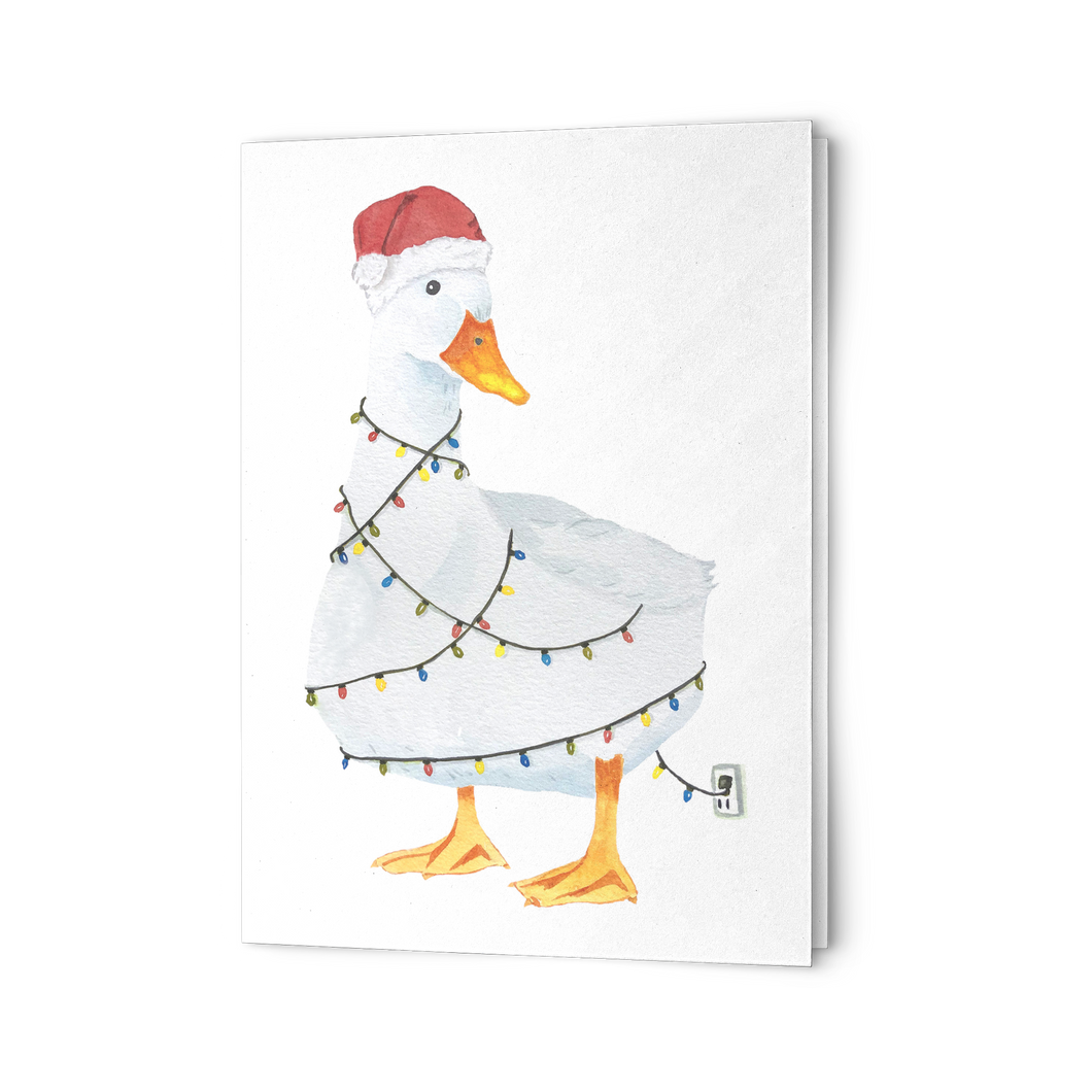 Christmas Lights Duck Notecards